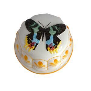 Vintage Italian Ceramic Butterfly Jello Mold & Wall Plaque by ABC Bassano